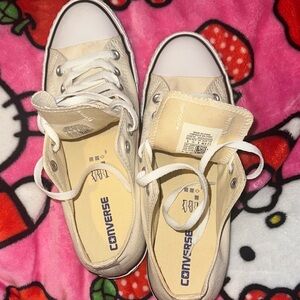 Converse Cream Canvas Sneakers